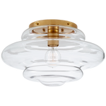 Featuring Tableau Medium Flush Mount by Visual Comfort at Amethyst Home. Defined by its signature glass shade with undulating, circular lines, Kelly Wearstler's Tableau series embodies modern classic design. Mixing metal with clear or textured volcanic glass, the unique forms create elegant flush mounts and sconces that are ideal for any space.Overall Dimensio.  Amethyst Home provides interior design, new home construction design consulting, vintage area rugs, and lighting in the Tampa metro area.