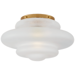 Featuring Tableau Medium Flush Mount by Visual Comfort at Amethyst Home. Defined by its signature glass shade with undulating, circular lines, Kelly Wearstler's Tableau series embodies modern classic design. Mixing metal with clear or textured volcanic glass, the unique forms create elegant flush mounts and sconces that are ideal for any space.Overall .  Amethyst Home provides interior design, new home construction design consulting, vintage area rugs, and lighting in the Winter Garden metro area.