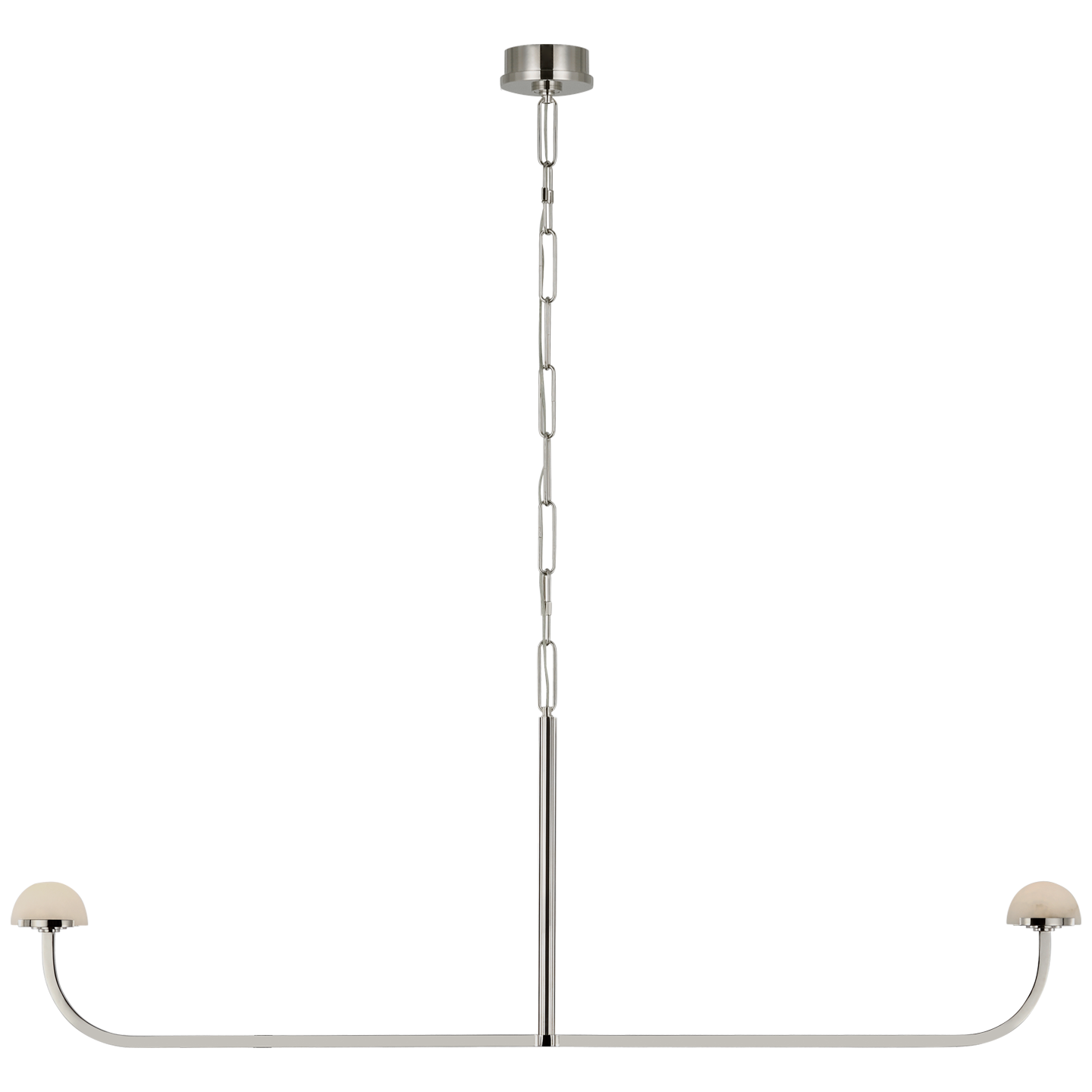 Featuring Pedra 56" Linear Chandelier by Visual Comfort at Amethyst Home. The Pedra Linear Chandelier, measuring 56 inches, is elegantly crafted in Antique-Burnished Brass and features stunning Alabaster accents.Overall Dimensions: 56.75" L x 56.75" W x 21.5" HWeight: 10 lbs..  Amethyst Home provides interior design, new home construction design consulting, vintage area rugs, and lighting in the Newport Beach metro area.