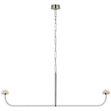 Featuring Pedra 56" Linear Chandelier by Visual Comfort at Amethyst Home. The Pedra Linear Chandelier, measuring 56 inches, is elegantly crafted in Antique-Burnished Brass and features stunning Alabaster accents.Overall Dimensions: 56.75" L x 56.75" W x 21.5" HWeight: 10 lbs..  Amethyst Home provides interior design, new home construction design consulting, vintage area rugs, and lighting in the Newport Beach metro area.