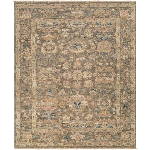 Featuring Monterey Hand-Knotted Rug by Surya at Amethyst Home. The Monterey Hand-Knotted Rug is a beautiful and timeless addition to any room. Crafted with 100% wool and featuring tones of beige and dark navy blue accents, this rug is sure to capture any viewer's attention. The ornate parisian motif adds to its sophistication, making it the perfect choice for any interior.
Hand-Knott. Amethyst Home provides interior design, new construction, custom furniture, and area rugs in the Boston metro area