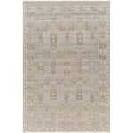 Featuring Nobility Tan / Grey Hand-Knotted Rug by Surya at Amethyst Home. Add an elegant touch to any space with this hand-knotted Nobility Tan / Grey Rug. Its blend of wool and viscose is ultra soft and smooth, while its timeless ornate motif with modern lines create an exquisite, timeless piece. Enjoy its high-low characteristics and luxurious feel to add a touch of sophistic. Amethyst Home provides interior design, new construction, custom furniture, and area rugs in the Laguna Beach metro area