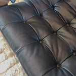 Featured in one of our recent home tours -- the Halston leather chair is the ultimate in comfort and surprised everyone who sat in it.  It has a hammock sling style construction that just feels sooo right. Amethyst Home provides interior design, new home construction design consulting, vintage area rugs, and lighting in the Miami metro area.