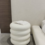 Low profile luxury with an extra-wide fully upholstered headboard that brings drama to the bedroom. Modern Italian styling is both substantial and plush with clean lines all around. Fully upholstered in a textural cotton/linen blend with extra cushioning on the footboard and side rails. This bed is not compatible with an adjustable mattress. Amethyst Home provides interior design, new home construction design consulting, vintage area rugs, and lighting in the Houston metro area.