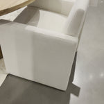 High style meets everyday sensibility. Upholstered Kima Fayette Cloud Dining Chair in cream-colored high-performance fabric, soft, voluminous shaping and grand scale dole a dramatic look to this sophisticated seating style. Amethyst Home provides interior design, new home construction design consulting, vintage area rugs, and lighting in the Des Moines metro area.