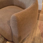 A delightfully, unexpected shape -- the Mina Swivel Chair is an Amethyst favorite.  It's gently curves define a space. Amethyst Home provides interior design, new home construction design consulting, vintage area rugs, and lighting in the Winter Garden metro area.