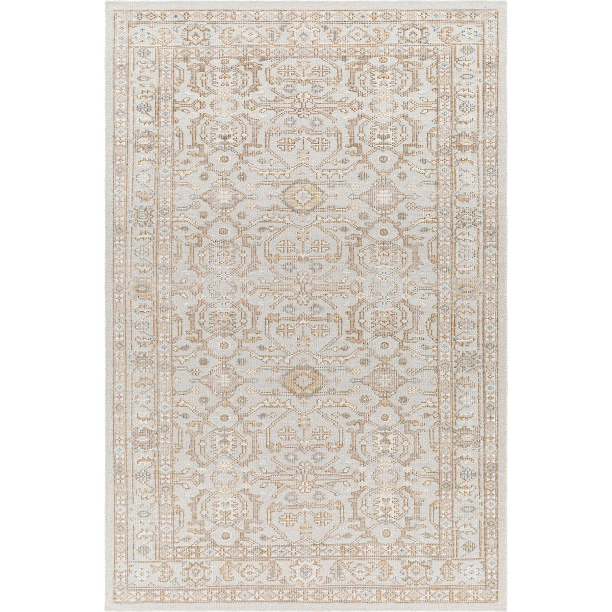 Tapis noué à la main gris clair Revere