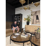 Yoko Smoked Brown Cast Glass Nesting Table | shipping 11/15/2025