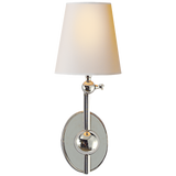 Featuring Alton Pivoting Sconce by Visual Comfort at Amethyst Home. Experience the elegant combination of tradition and artistry with our Alton Pivoting Sconce. Meticulously crafted for a timeless appeal, it adds a touch of sophistication to any space. Let its warm glow and intricate design elevate your home.
Overall Dimensions: 6" L x 6" W x 16.5".  Amethyst Home provides interior design, new home construction design consulting, vintage area rugs, and lighting in the Boston metro area.
