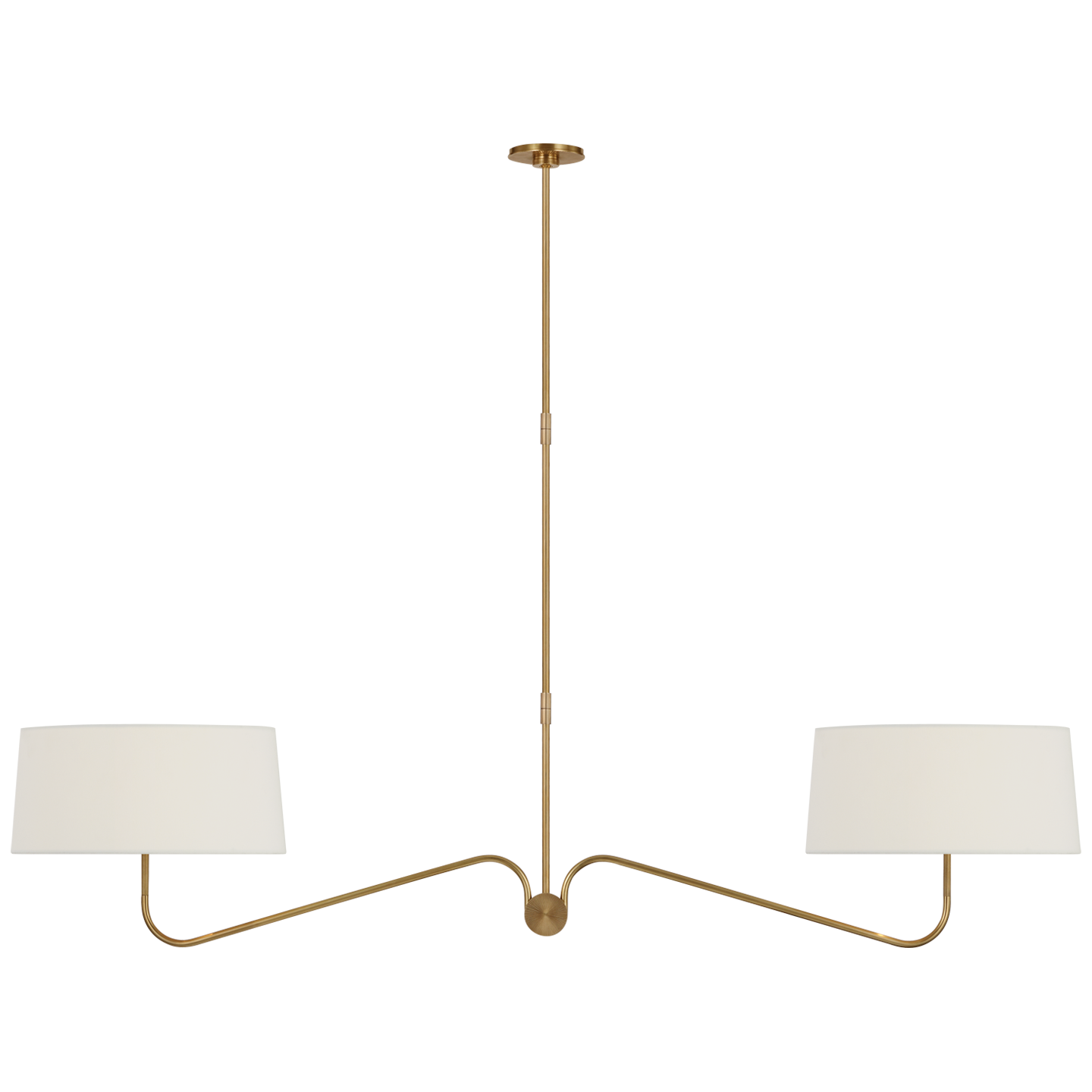 Featuring Canto 68" Linear Chandelier by Visual Comfort at Amethyst Home. Introducing the Canto 68" Linear Chandelier, a mode