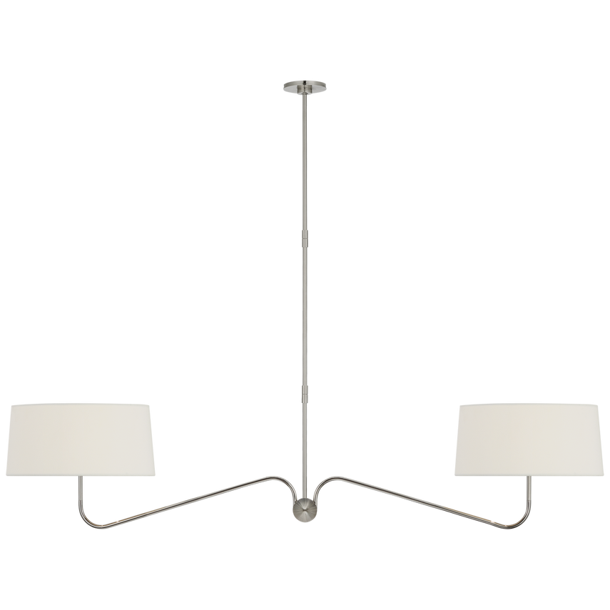 Featuring Canto 68" Linear Chandelier by Visual Comfort at Amethyst Home. Introducing the Canto 68" Linear Chandelier, a mode