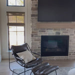 The Cisco Brothers Radley Upholstered 2 Piece Sectional is a modern beauty with it's clean lines and thin, iron legs. Gather the whole family around to watch a movie or relax into after a long day, this is sure to be everyone's favorite sectional.  Size: 120"w x 63"d x 30"h Seat space: 115"w x 49"d x 20"h