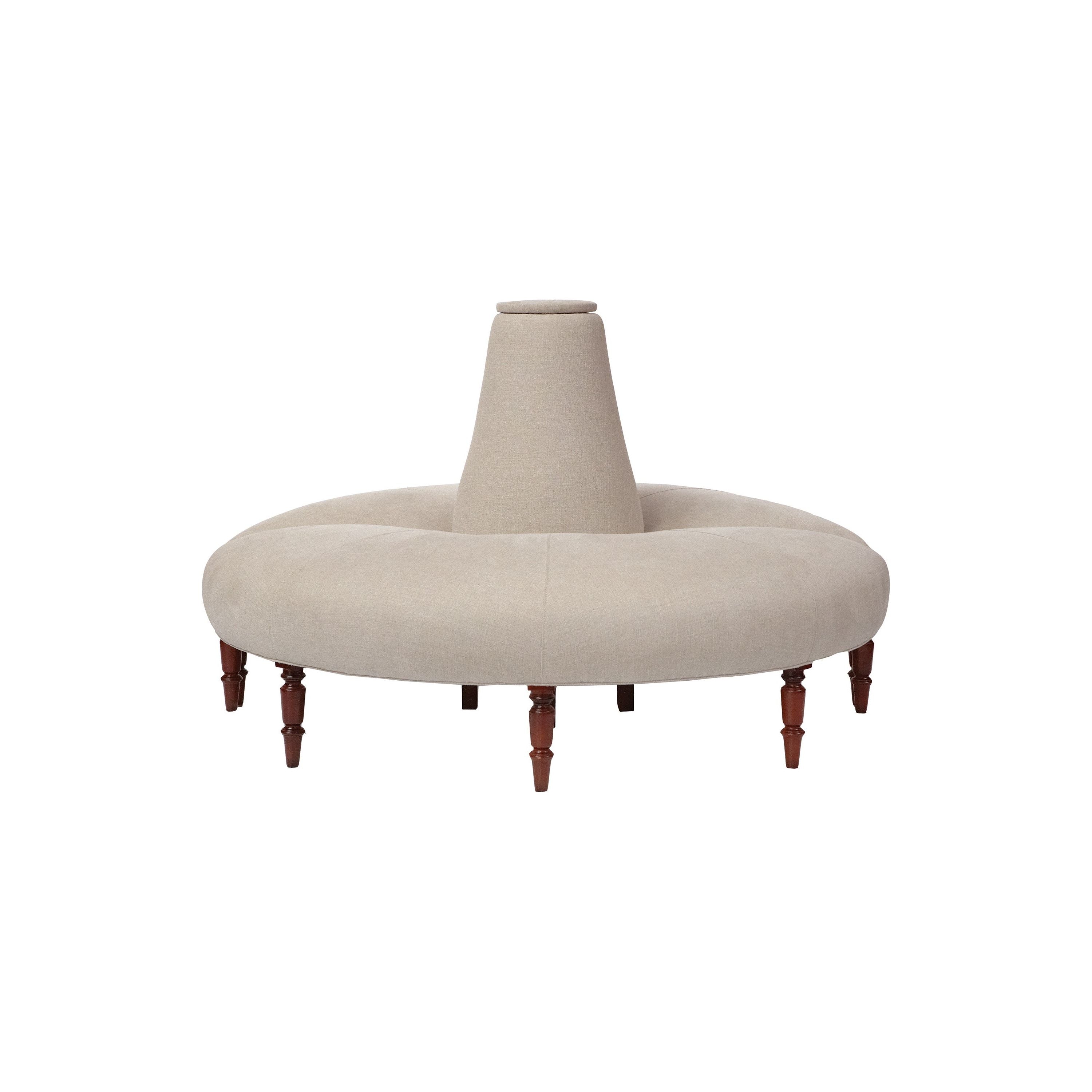 Featuring JD Coin 2 Piece Upholstered Sofa by Cisco Brothers at Amethyst Home. In a beautiful natural linen, this 360 degree coin sofa is an elegant statement in a foyer, striking in a master closet, or a perfect transition in living spaces. This coin sofa ships in two pieces for easy installation and comes with clips to secure the piece as one. Or, for a. Amethyst Home provides interior design, new home construction design consulting, vintage area rugs, and lighting in the Calabasas metro area.