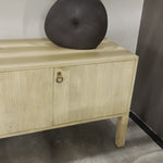 This Isador Media Console - Dry Wash Poplar is clean, bright and dreamy.Solid dry-washed poplar forms a clean-lined media console with dovetail joinery plus iron and leather hardware, for a fresh look to any living room. Amethyst Home provides interior design, new home construction design consulting, vintage area rugs, and lighting in the Monterey metro area.