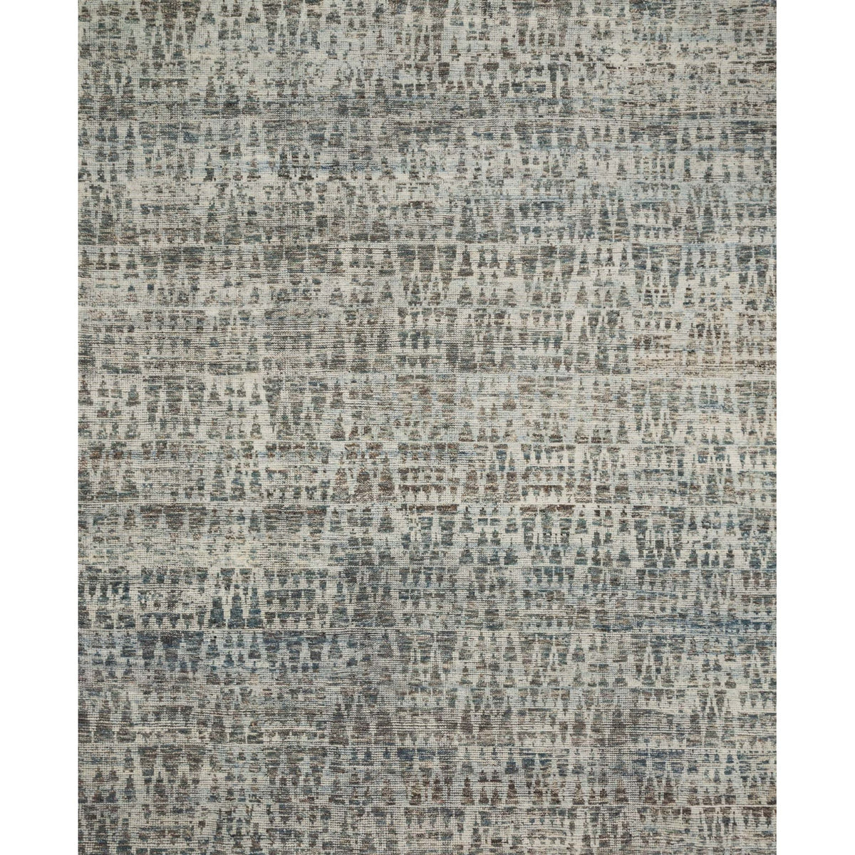 Tapis noué à la main Amara naturel/océan