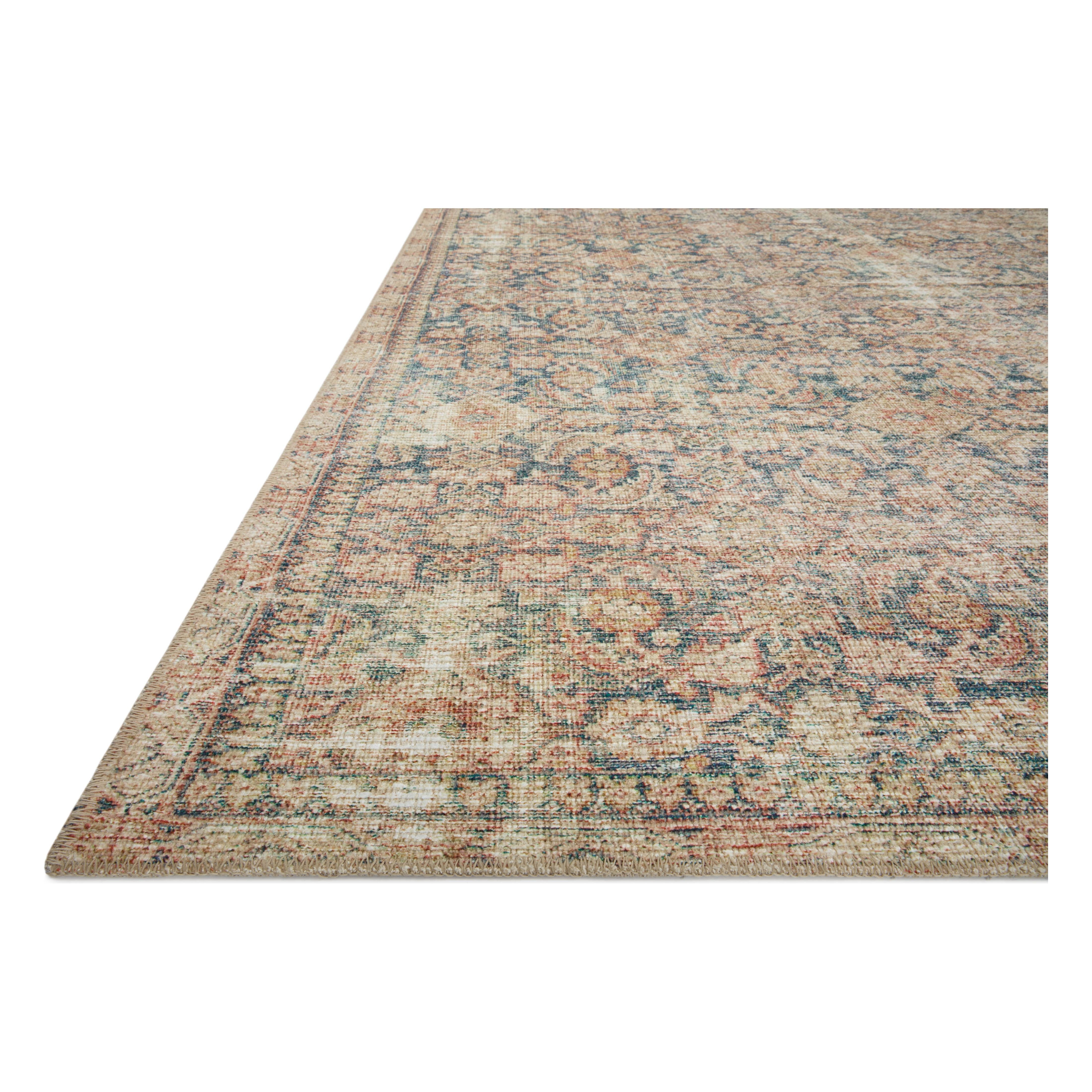 Featuring Angela Rose x Loloi Aubrey Navy / Multi Rug by Loloi at Amethyst Home. The Angela Rose x Loloi Aubrey Navy / Multi rug is the vintage-inspired area rug that makes visitors do double takes. The distressed pattern is printed with uncanny precision, while the ombre-fading and warm palette create an inviting, lived-in look. This is an incredibly versatile rug for busy living room. Amethyst Home provides interior design services, furniture, rugs, and lighting in the Salt Lake City metro area.