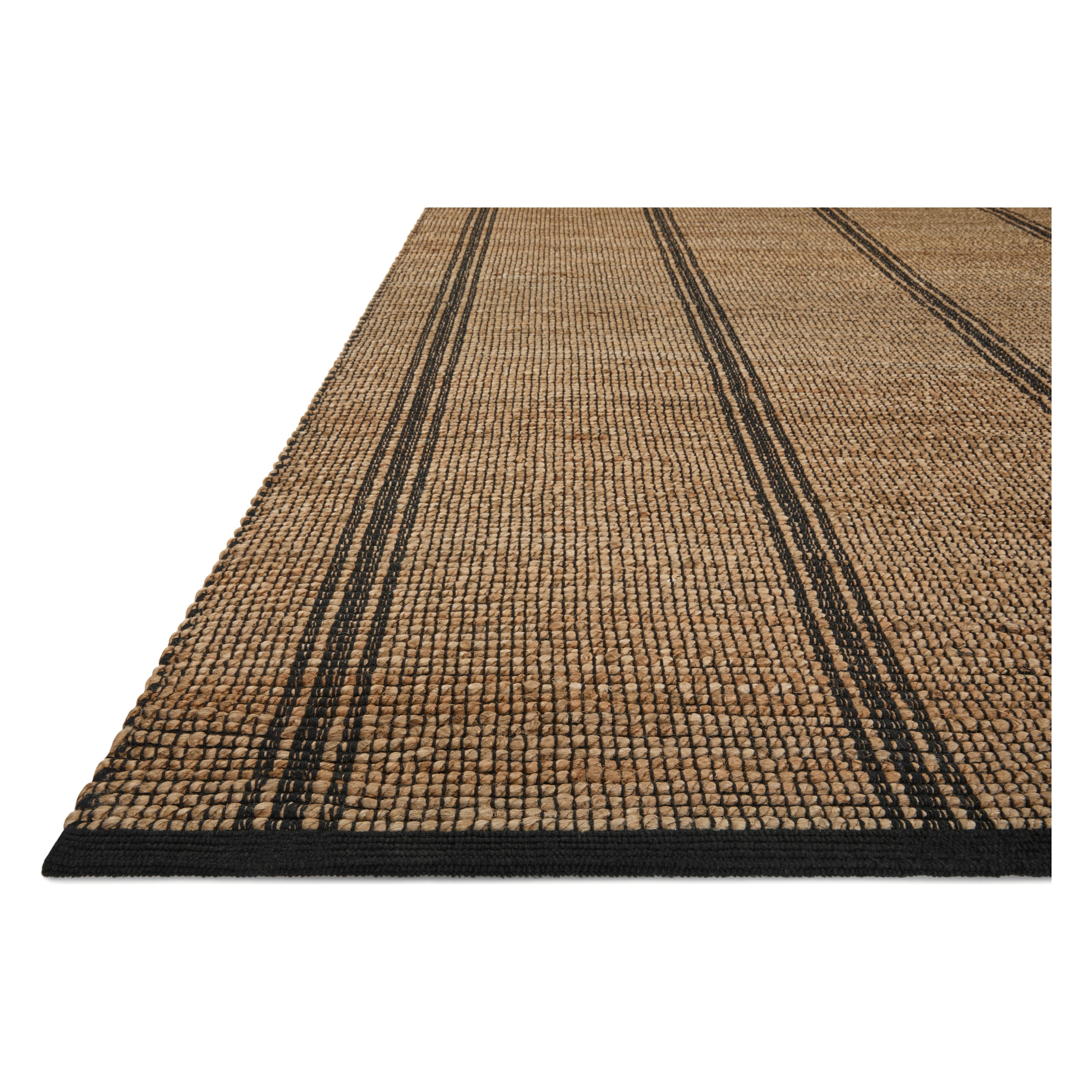 Featuring Angela Rose x Loloi Colton Natural / Black Rug by Loloi at Amethyst Home. The Angela Rose x Loloi Colton Natural / Black rug is a new take on the staple jute rug, blended with cotton for added softness. In a range of linear designs in modern earth tones, Colton can add visual interest to a room or serve as a gently textured neutral. This collection is hand-woven in India and GoodW. Amethyst Home provides interior design services, furniture, rugs, and lighting in the Nashville metro area.