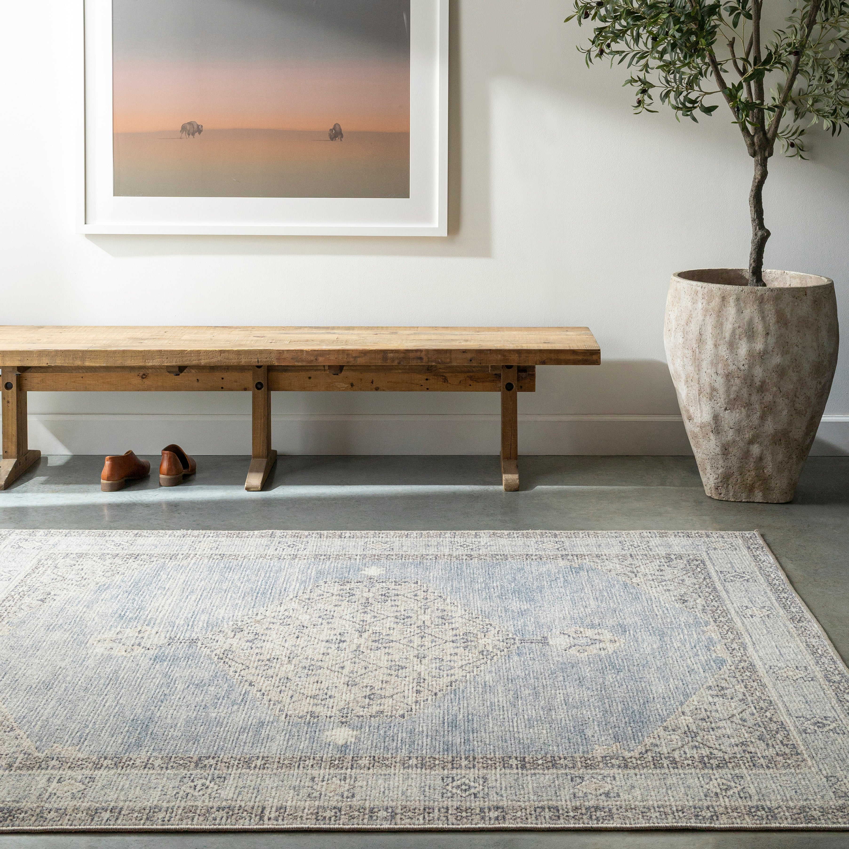 Featuring Becki Owens x Surya Lila Denim Medallion Area Rug by Surya at Amethyst Home. Brought to you by Becki Owens x Surya, the Lila Denim medallion area rug combines rich, detailed design with warm soft neutrals and tones to create an inviting space that will always feel familiar. Antique elements with vintage inspiration, bring an old world feel to any type of space. The many be. Amethyst Home provides interior design, new construction, custom furniture, and area rugs in the Malibu metro area.