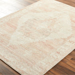 Featuring Becki Owens x Surya Luca Dusty Pink Medallion Rug by Surya at Amethyst Home. The Luca Dusty Pink Medallion Rug from Becki Owens x Surya is a vintage inspired collection full of rich design and subtle versatile colors that will bring a curated and collected feel to any room. This collection encompasses a unique distressed style that blends both cool and subtle warm earth. Amethyst Home provides interior design, new construction, custom furniture, and area rugs in the Calabasas metro area.