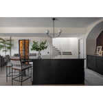 Featuring Chris Bar + Counter Stool by Four Hands at Amethyst Home. The back of the Chris stool is the star of the show.  Gorgeous wood detailing on an iron frame makes this stool attractive from all directions.  The Amethyst design team loves this style because it's comfortable to sit in for hours watching your favorite game.Counter Stool Overall Dimensions: . Amethyst Home provides interior design, new home construction design consulting, vintage area rugs, and lighting in the Dallas metro area.