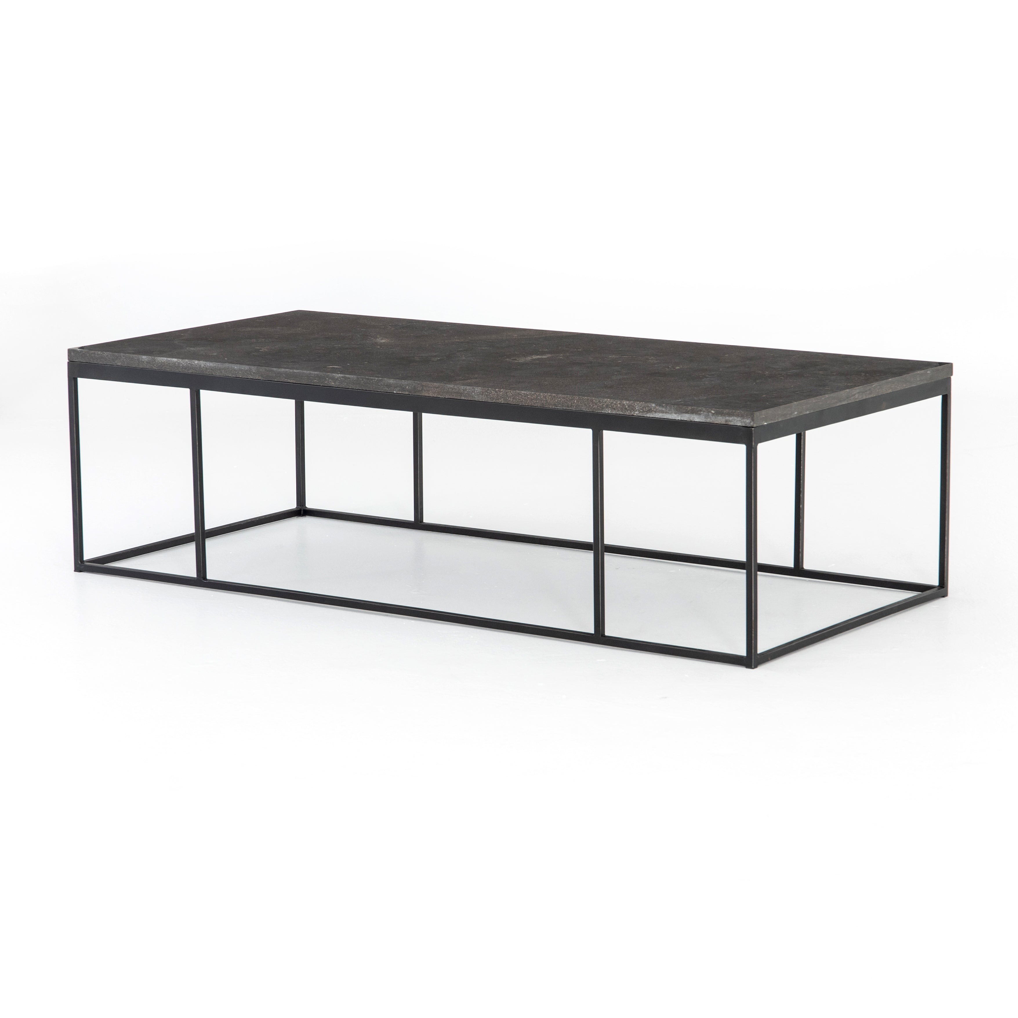 Featuring Maverick Bluestone Coffee Table by Four Hands at Amethyst Home. Spare beauty, casual elegance with the Harlow Bluestone Small Coffee Table. A gunmetal Parson's base with hand-rubbed, dimensional edges supports a rough-hewn bluestone slab that feels found and perfectly placed.
Overall Dimensions: 60"W x 28"L x 17"H
Colors: Gunmetal, BluestoneMater.  Amethyst Home provides interior design, new home construction design consulting, vintage area rugs, and lighting in the San Diego metro area.