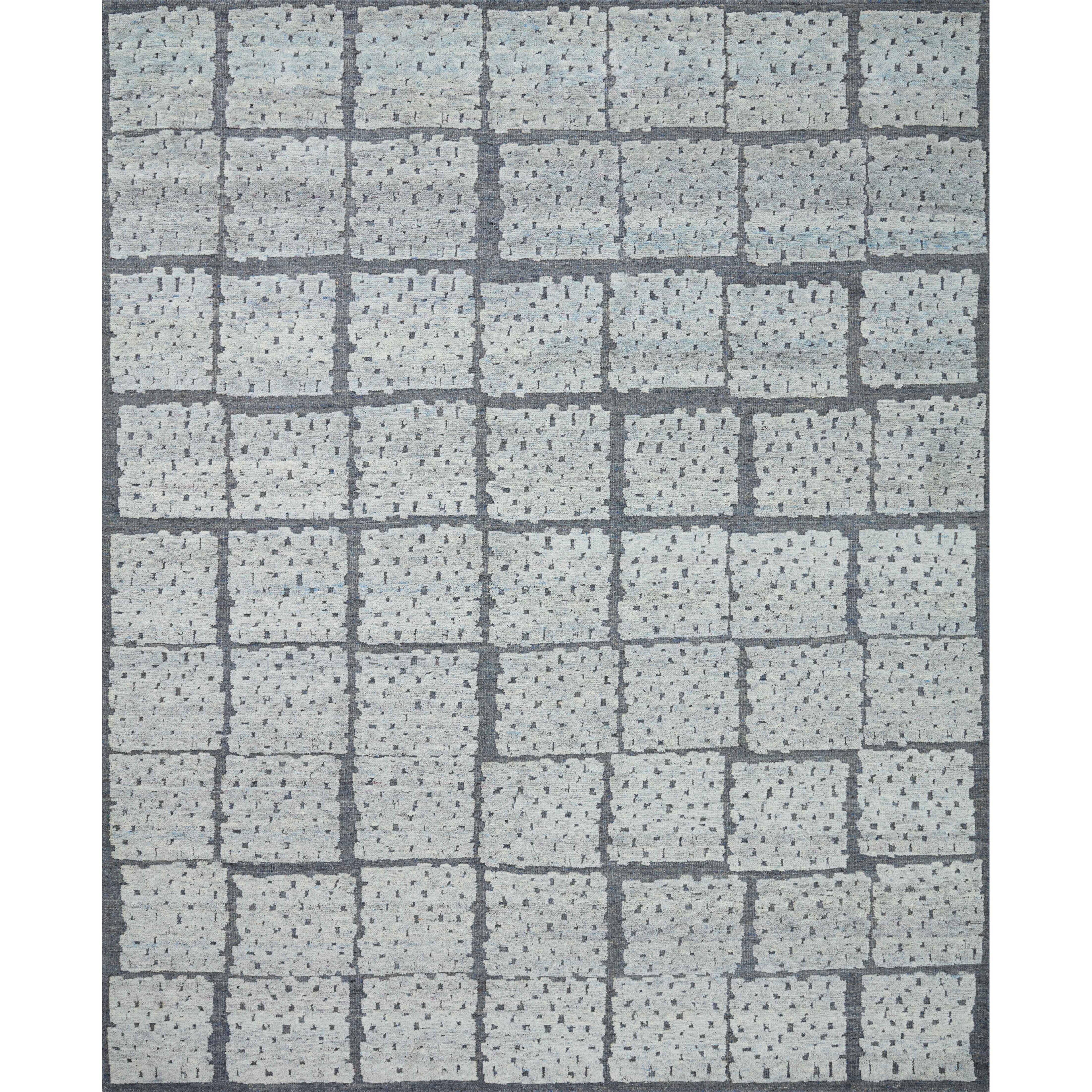 Featuring Carrier & Company x Loloi Moore Denim / Sky Hand-Knotted Rug by Loloi at Amethyst Home. The Moore Collection for Carrier and Company x Loloi is a sophisticated area rug with a subtle interplay of higher, lighter tone pile above a deeper-toned base pile. Abstract geometric patterns in airy, neutral palettes create a sense of freshness and textured dim.  Amethyst Home provides interior design, new home construction design consulting, vintage area rugs, and lighting in the Tampa metro area.