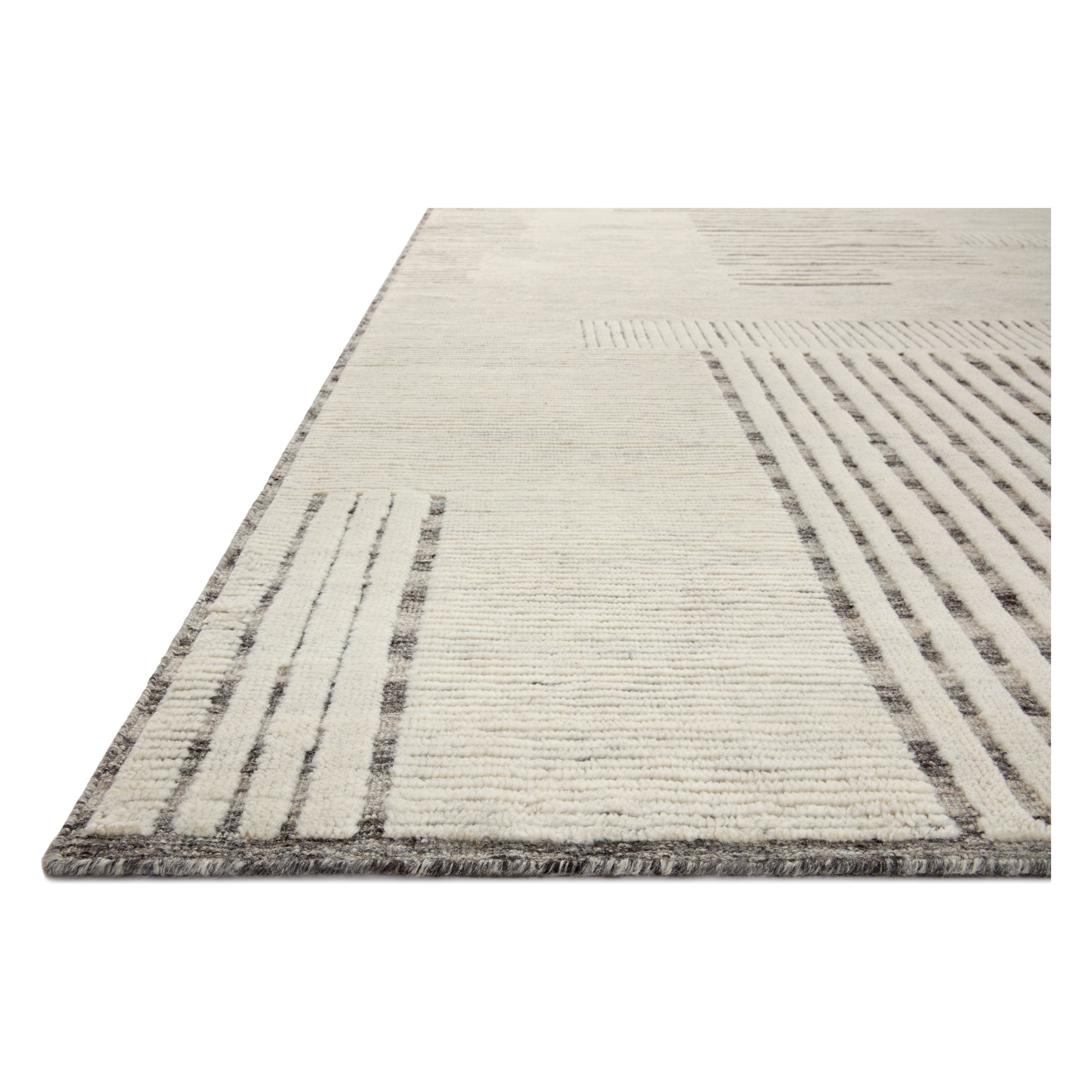 Featuring Carrier & Company x Loloi Moore Dove / Ivory Hand-Knotted Rug by Loloi at Amethyst Home. The Moore Collection for Carrier and Company x Loloi is a sophisticated area rug with a subtle interplay of higher, lighter tone pile above a deeper-toned base pile. Abstract geometric patterns in airy, neutral palettes create a sense of freshness and textured .  Amethyst Home provides interior design, new home construction design consulting, vintage area rugs, and lighting in the Seattle metro area.