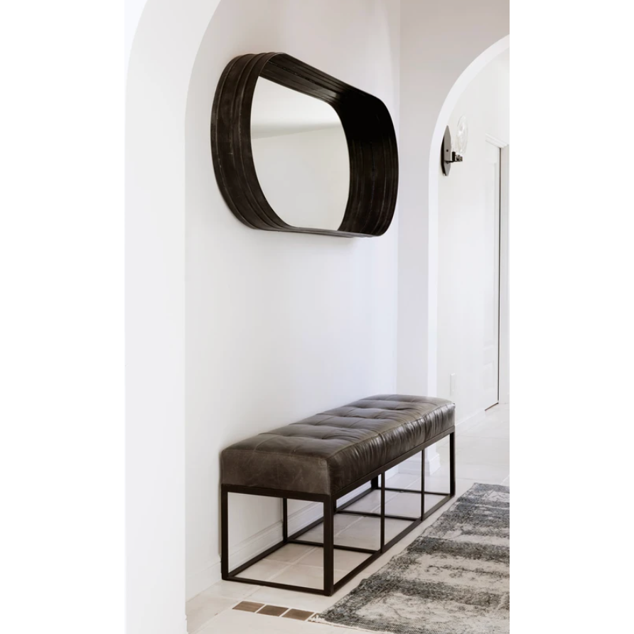 Featuring Cruz 48" Bench by Cisco Brothers at Amethyst Home. We're obsessed with the look of the metal base and leather cushion. The Cruz Bench from Cisco Brothers adds a sophisticated look to any space. Priced and pictured in a grade 500 leather Bronson Blue.
Overall: 48"w x 16"d x 19"hSeat Height: 19"h
All pieces are priced with a feather cloud package. Amethyst Home provides interior design, new home construction design consulting, vintage area rugs, and lighting in the Alpharetta metro area.