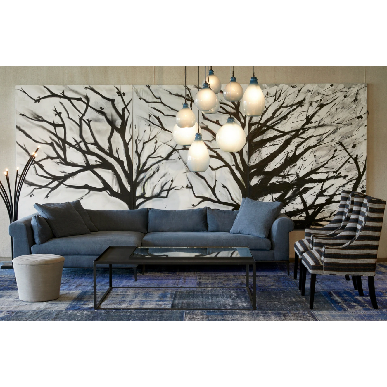 Featuring Henrietta Upholstered 2pc Sectional by Cisco Brothers at Amethyst Home. The Henrietta Upholstered 2 pc Sofa by Cisco Brothers is the perfect centerpiece to your living room style. This modern sectional has a distinctive style, with elegant roll arms and metal black-rust legs. Update your space with this mid-century influenced piece. Photograph. Amethyst Home provides interior design, new home construction design consulting, vintage area rugs, and lighting in the Laguna Beach metro area.