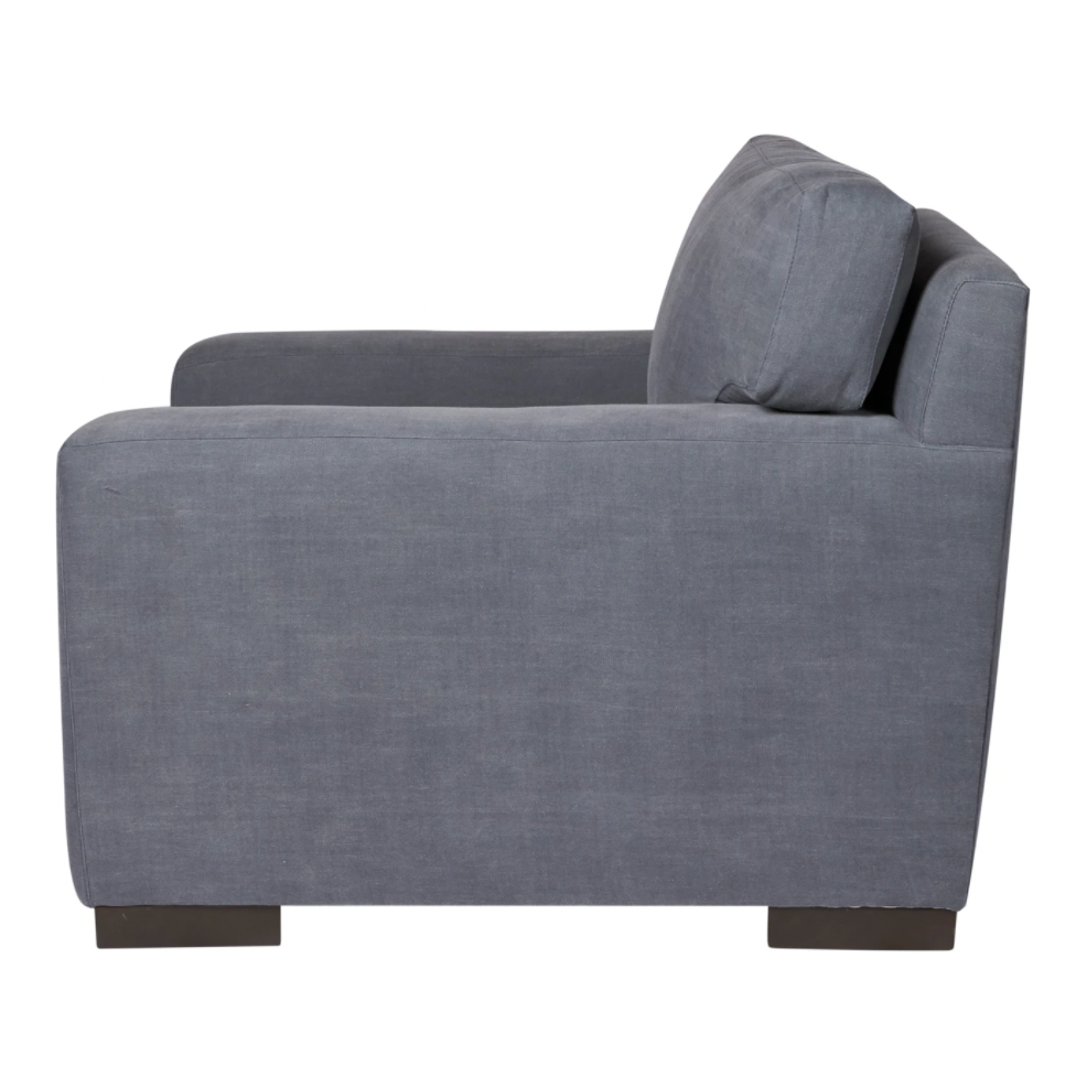 Featuring Loft Chair- Essentials by Cisco Brothers at Amethyst Home. The Loft Chair by Cisco Brothers strikes a modern silhouette with track arms and angular lines. This piece has a large scale and clean lines that is classic without being too traditional. The down seat imbues this elegant modish piece with comfort and would complete any living room or lo. Amethyst Home provides interior design, new home construction design consulting, vintage area rugs, and lighting in the Alpharetta metro area.