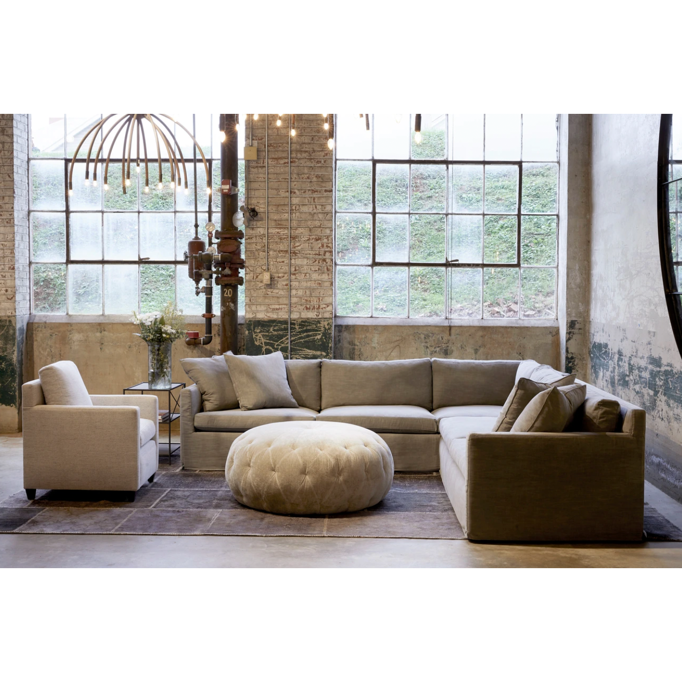 Featuring Louis 2 Arm Sectional - Custom by Cisco Brothers at Amethyst Home. A modern, tailored sofa made with the right stuff -- the Louis 2 Arm Sectional - Custom is a classic, updated silhouette that is stunning in Cisco Brothers' curated fabric selection. It’s two-over-two cushions provide the perfect seating to catch up with old friends or entertain ne. Amethyst Home provides interior design, new home construction design consulting, vintage area rugs, and lighting in the Houston metro area.