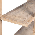 Featuring Agno Bookcase by Dovetail at Amethyst Home. An open back design that will breathe life into any space of your home. 
39"w x 18"d x 83"hMaterial : Reclaimed Pine WoodWeight : 158 lbs. Amethyst Home provides interior design, new home construction design consulting, vintage area rugs, and lighting in the Los Angeles metro area.