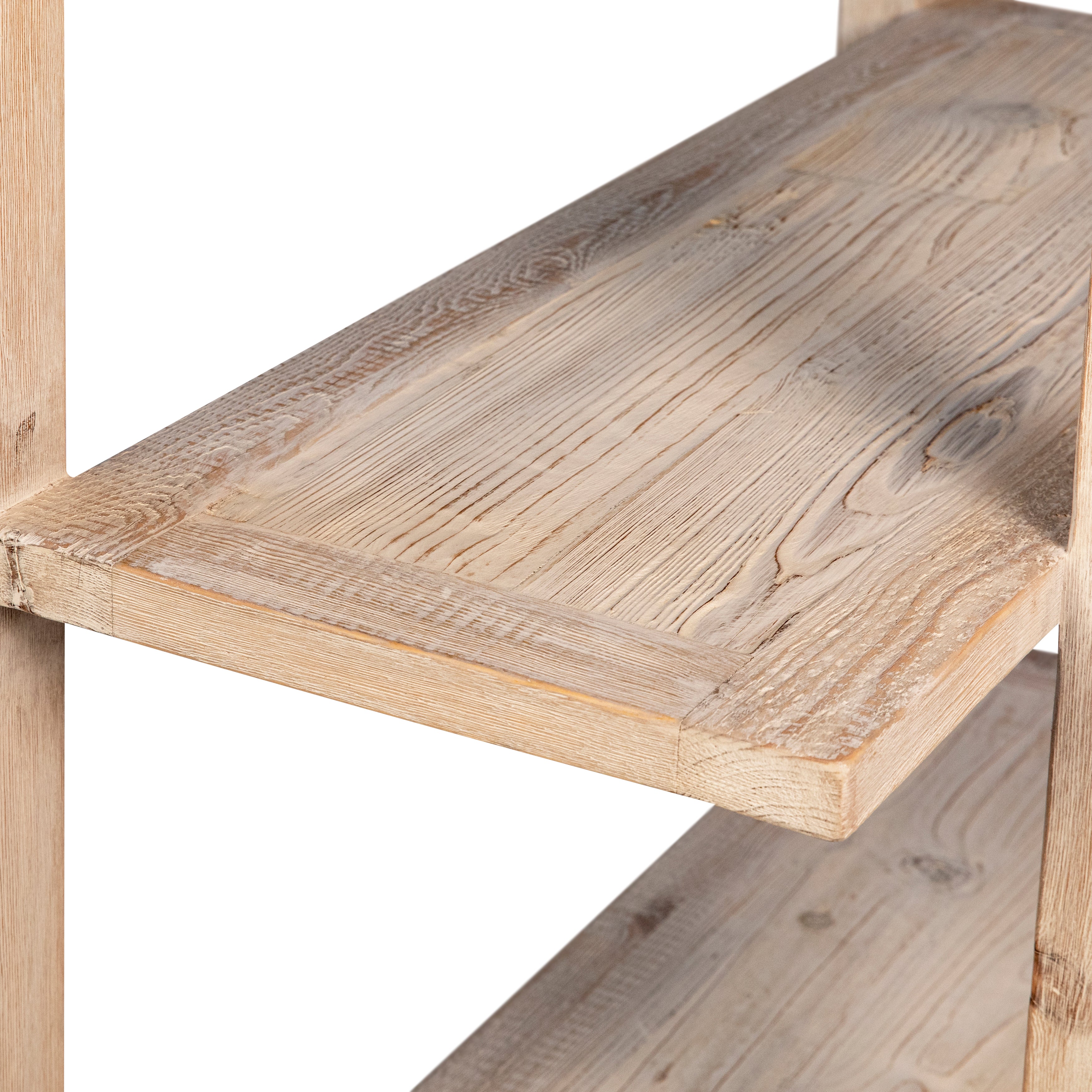 Featuring Agno Bookcase by Dovetail at Amethyst Home. An open back design that will breathe life into any space of your home. 
39"w x 18"d x 83"hMaterial : Reclaimed Pine WoodWeight : 158 lbs. Amethyst Home provides interior design, new home construction design consulting, vintage area rugs, and lighting in the Los Angeles metro area.