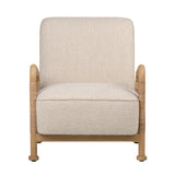 Featuring Clyde Occasional Chair by Dovetail at Amethyst Home. A slingback accent chair with natural finishes.
27.5" w x 34.5"d x 32"hMaterial : Boucle Upholstery, Mindi Wood and RattanWeight : 35.5 lbs. Amethyst Home provides interior design, new home construction design consulting, vintage area rugs, and lighting in the Austin metro area.