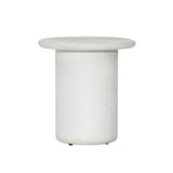 Featuring White Concrete Side Table by Dovetail at Amethyst Home. Complete your outdoor seating area with our White Concrete Side Table. This convenient end table adds the perfect touch of functionality and style to your outdoor space. With a sturdy design and compact size, it's the ideal spot to rest drinks, snacks, and more while you relax in the great o. Amethyst Home provides interior design, new home construction design consulting, vintage area rugs, and lighting in the Des Moines metro area.