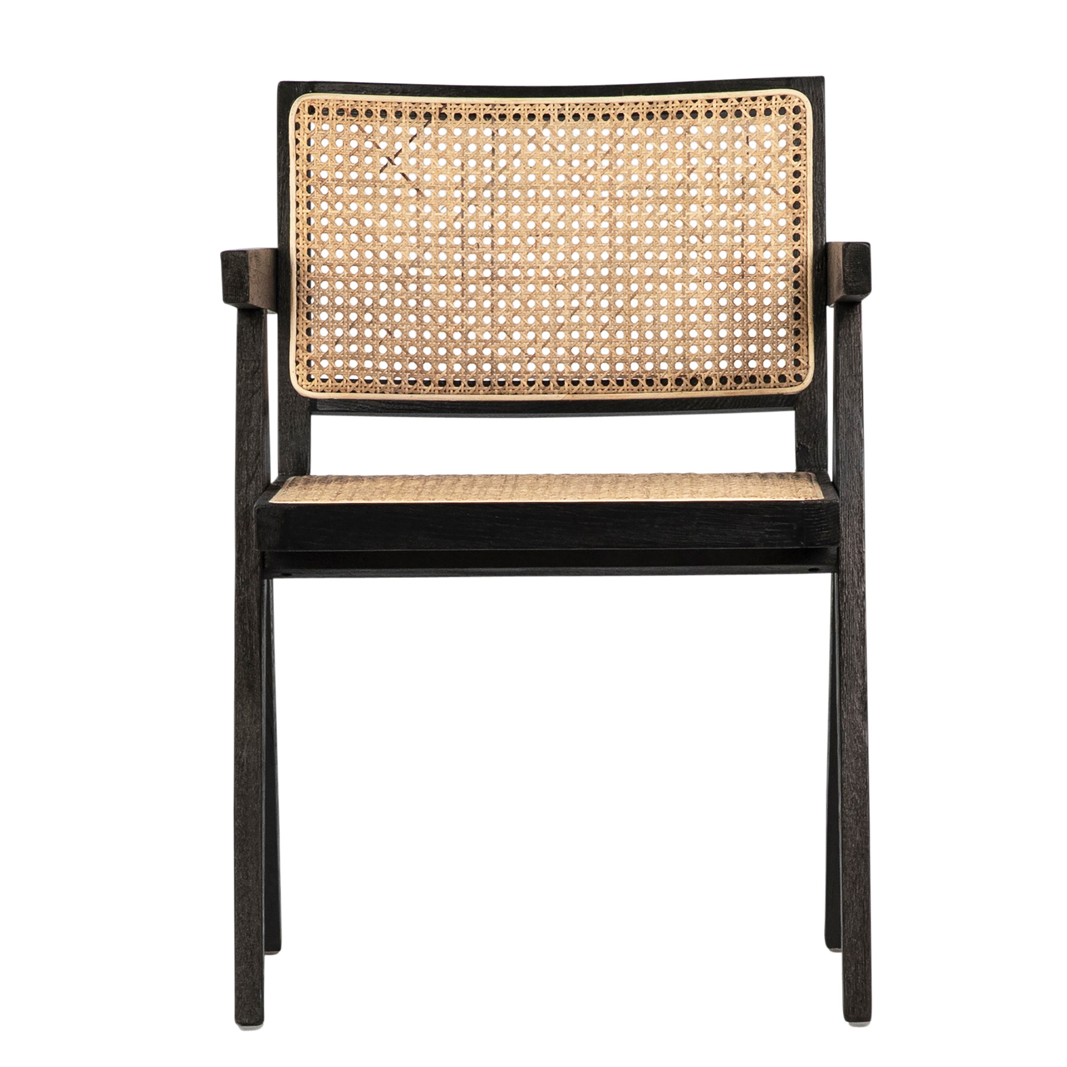 Featuring Norwich Dining Chair by Dovetail at Amethyst Home. Finished in an antique black and natural rattan, this beautiful arm chair is modern with a vintage flare. Made of solid Oak Hardwood and Rattan, this two-toned chair is the perfect accent to any room or dining table.
31"h x 23"d x 22"wArm height: 25"Seat height: 18"
Wipe with clean damp rag. Amethyst Home provides interior design, new home construction design consulting, vintage area rugs, and lighting in the Scottsdale metro area.