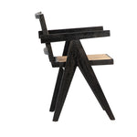 Featuring Norwich Dining Chair by Dovetail at Amethyst Home. Finished in an antique black and natural rattan, this beautiful arm chair is modern with a vintage flare. Made of solid Oak Hardwood and Rattan, this two-toned chair is the perfect accent to any room or dining table.
31"h x 23"d x 22"wArm height: 25"Seat height: 18"
Wipe with clean damp rag. Amethyst Home provides interior design, new home construction design consulting, vintage area rugs, and lighting in the Washington metro area.