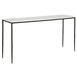 Featuring Perugia Console Table by Dovetail at Amethyst Home. Hammered skinny iron legs and a gorgeous class marble top make this console a dream.
Overall Dimensions: 59"W x 30"H x 16"L. Amethyst Home provides interior design, new home construction design consulting, vintage area rugs, and lighting in the Houston metro area.