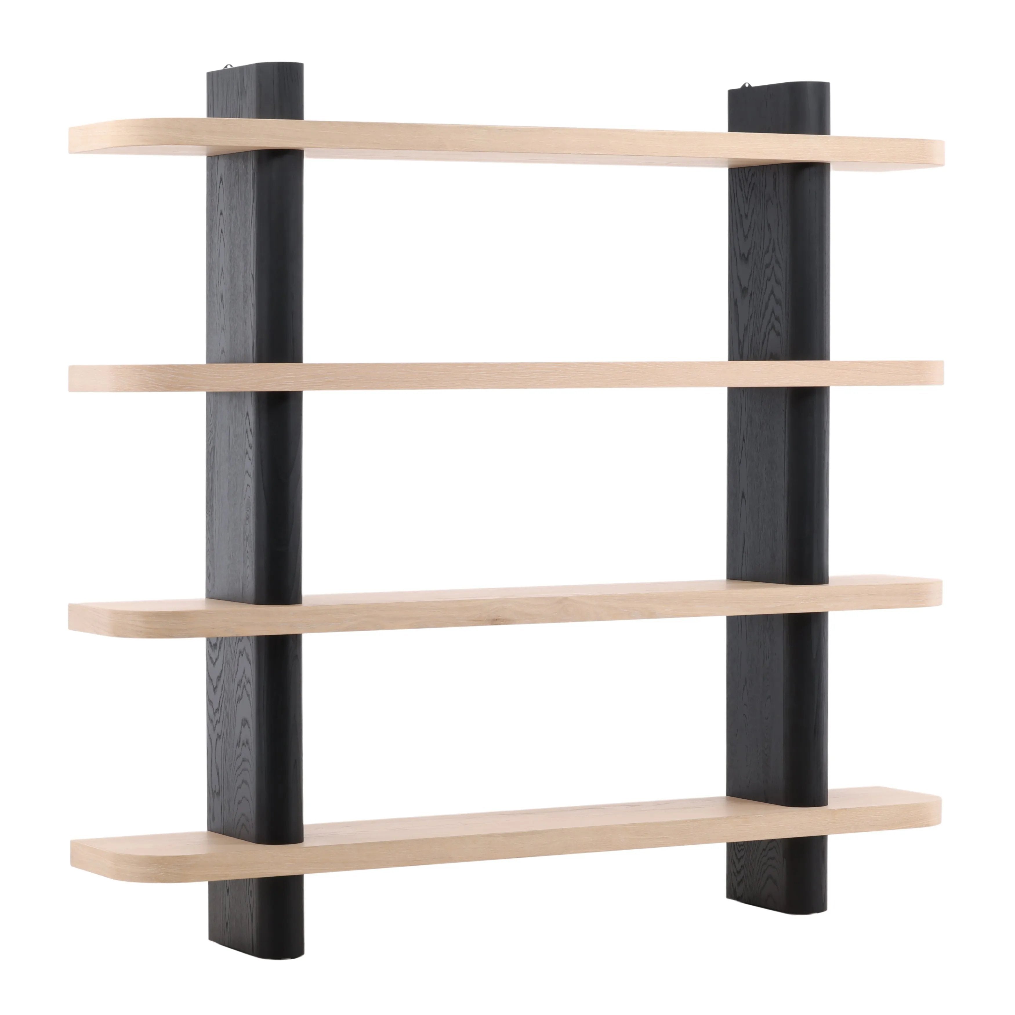Featuring Price Sungkai Wood Bookcase by Dovetail at Amethyst Home. This Sungkai Wood bookcase provides modern, architectural storage for your books and decor. Perfect for the modern, design-forward home.
Overall Dimensions: 15.5 in W x 88.5 in L x 82 in H
Finish : Black and Natural WashMaterial : Sungkai Wood and Oak VeneerWeight : 281 lbs. Amethyst Home provides interior design, new home construction design consulting, vintage area rugs, and lighting in the Des Moines metro area.