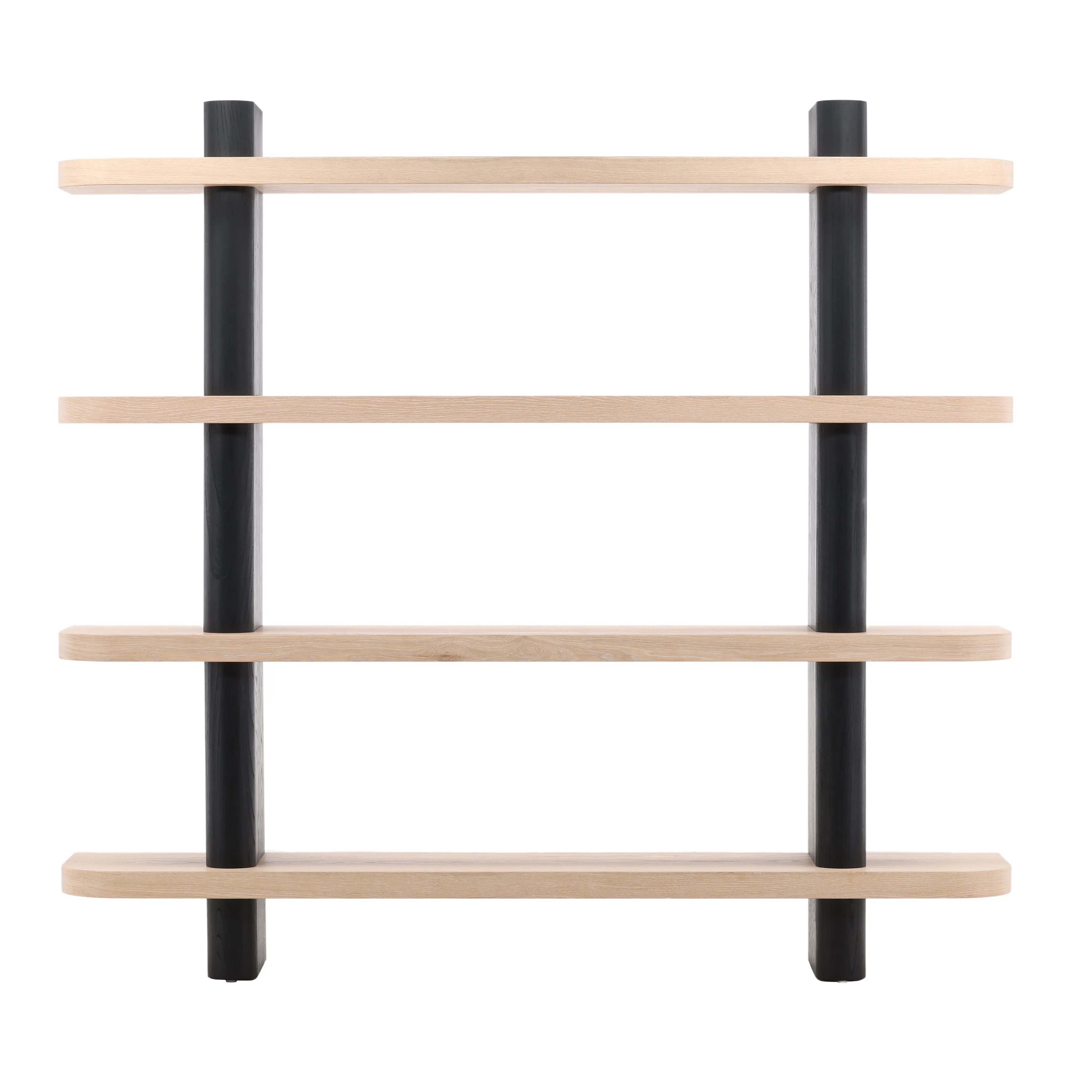 Featuring Price Sungkai Wood Bookcase by Dovetail at Amethyst Home. This Sungkai Wood bookcase provides modern, architectural storage for your books and decor. Perfect for the modern, design-forward home.
Overall Dimensions: 15.5 in W x 88.5 in L x 82 in H
Finish : Black and Natural WashMaterial : Sungkai Wood and Oak VeneerWeight : 281 lbs. Amethyst Home provides interior design, new home construction design consulting, vintage area rugs, and lighting in the Winter Garden metro area.