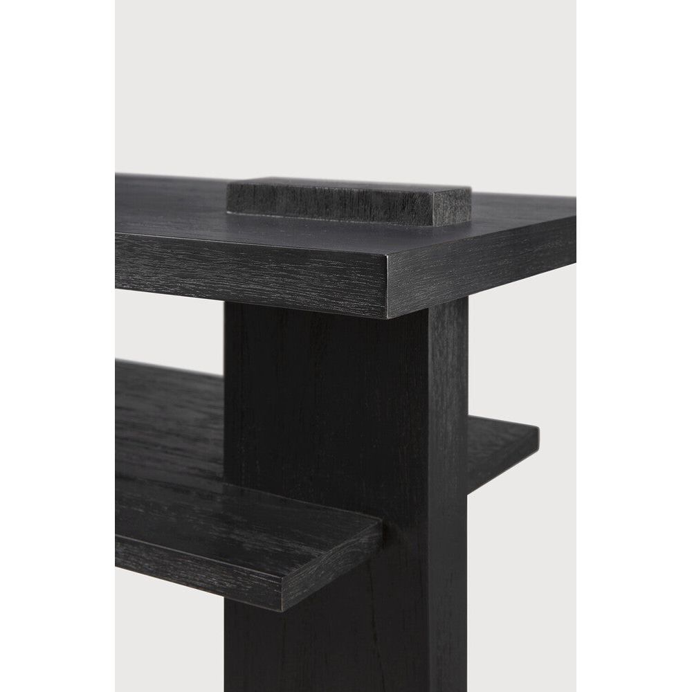 Featuring Abstract Console Teak Black by Ethnicraft at Amethyst Home. Inspired by the Dutch architectural movement de Stijl, the Abstract console is not only centered around style, but also purpose. With its contemporary black finish, discover new proportions and interest from every angle.
Dimensions: 16.5"d x 52.5"w x 33.5"h
Finish : VarnishedFloor Protector. Amethyst Home provides interior design, new home construction design consulting, vintage area rugs, and lighting in the Houston metro area.