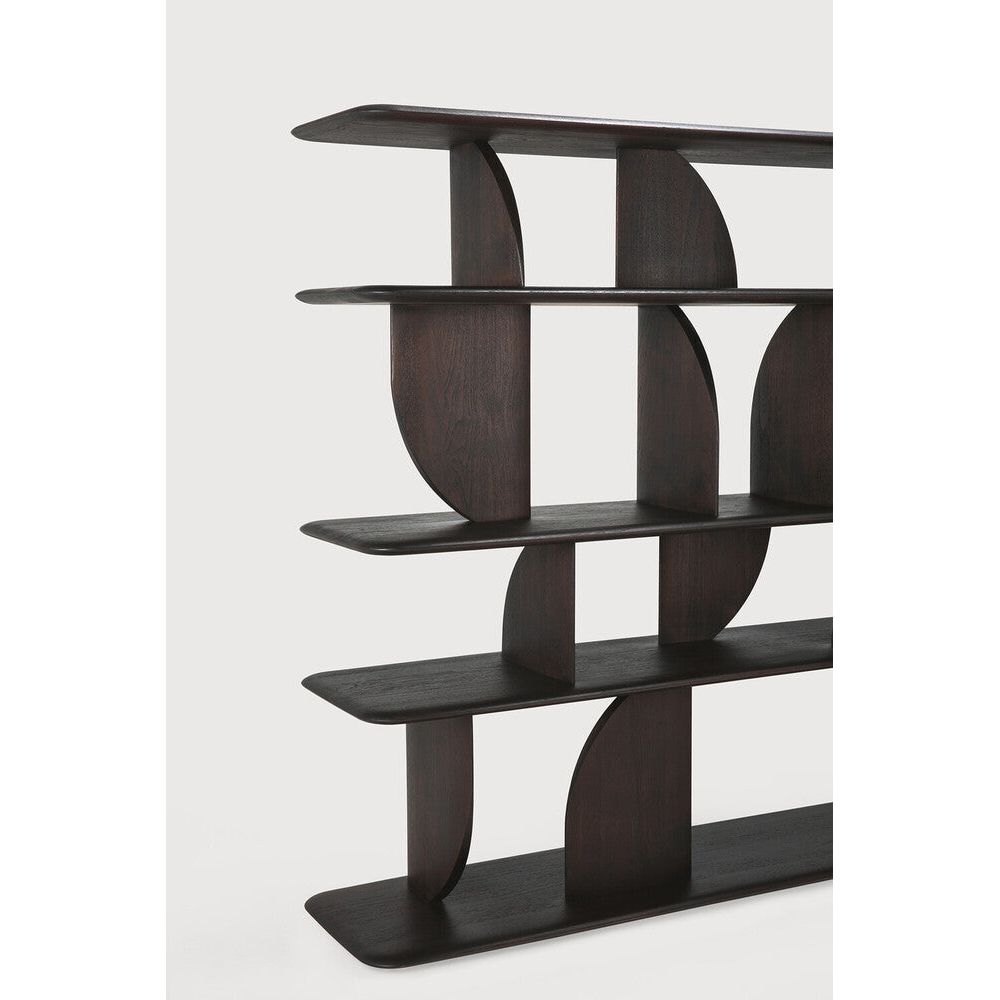 Featuring Geometric Rack Teak Dark Brown by Ethnicraft at Amethyst Home. In the Geometric collection, shapes intersect in unexpected ways, creating playful contrasts with light and shadow at every angle. The Geometric rack offers an eye-catching display for treasured objects and mementos.
Dimensions: 14"d x 83"w x 51.5"h
Brushed : NoColor : DarkFinish : Var. Amethyst Home provides interior design, new home construction design consulting, vintage area rugs, and lighting in the Nashville metro area.