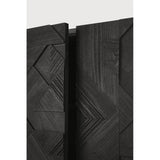 Featuring Graphic Sideboard Teak Black by Ethnicraft at Amethyst Home. In his quest to add movement to the surface, designer Alain van Havre started layering and combining triangular shapes. Before he knew it he had created a visually enticing composition out of teak and the Graphic design was born. By using multiple layers, a sense of depth and dynamism . Amethyst Home provides interior design, new home construction design consulting, vintage area rugs, and lighting in the Los Angeles metro area.