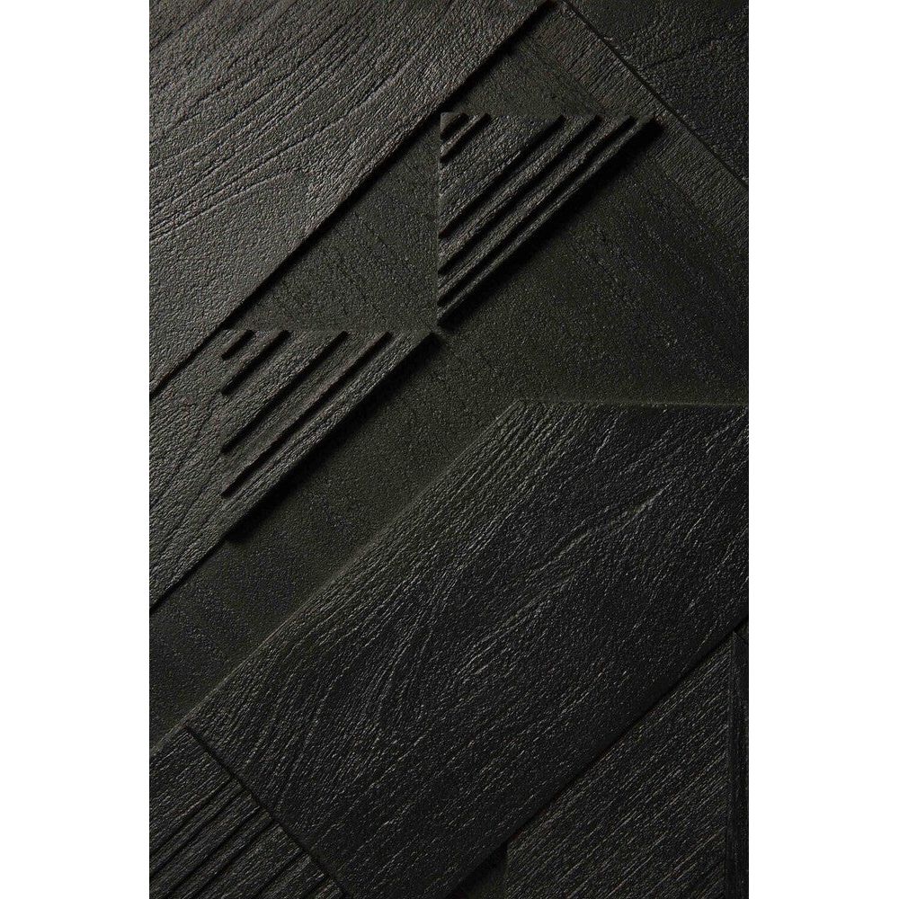 Featuring Graphic Sideboard Teak Black by Ethnicraft at Amethyst Home. In his quest to add movement to the surface, designer Alain van Havre started layering and combining triangular shapes. Before he knew it he had created a visually enticing composition out of teak and the Graphic design was born. By using multiple layers, a sense of depth and dynamism i. Amethyst Home provides interior design, new home construction design consulting, vintage area rugs, and lighting in the Washington metro area.