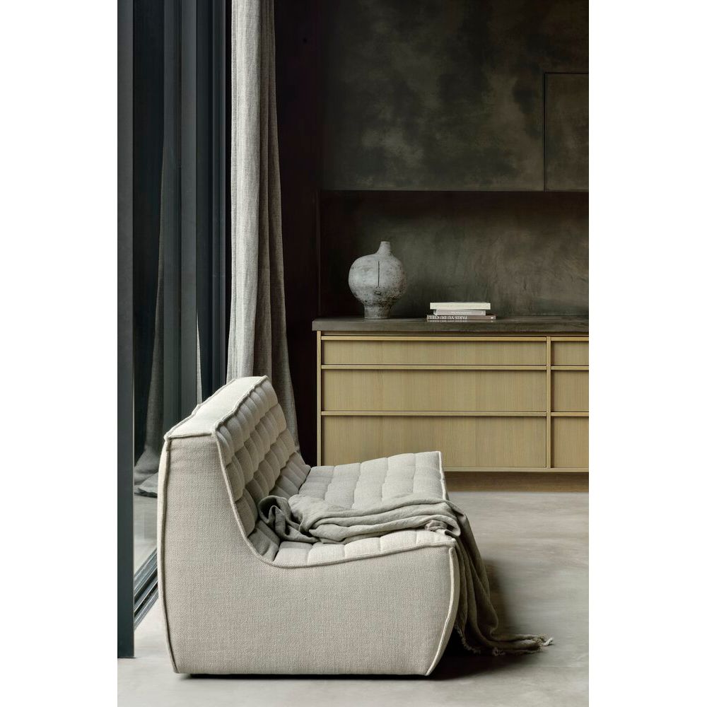 Featuring N701 Beige Modular Sofa Sectional by Ethnicraft at Amethyst Home. The N701 Beige Sofa is an inviting design that oozes comfort and relaxation. By combining the different pieces and sizes, you have unlimited possibilities when it comes to creating your own unique setting. Designed by Jacques Deneef, it’s available in multiple colors and materials.Size for the 1 seater sofa (WxDxH): 31. Amethyst Home provides interior design services, furniture, rugs, and lighting in the Boston metro area.