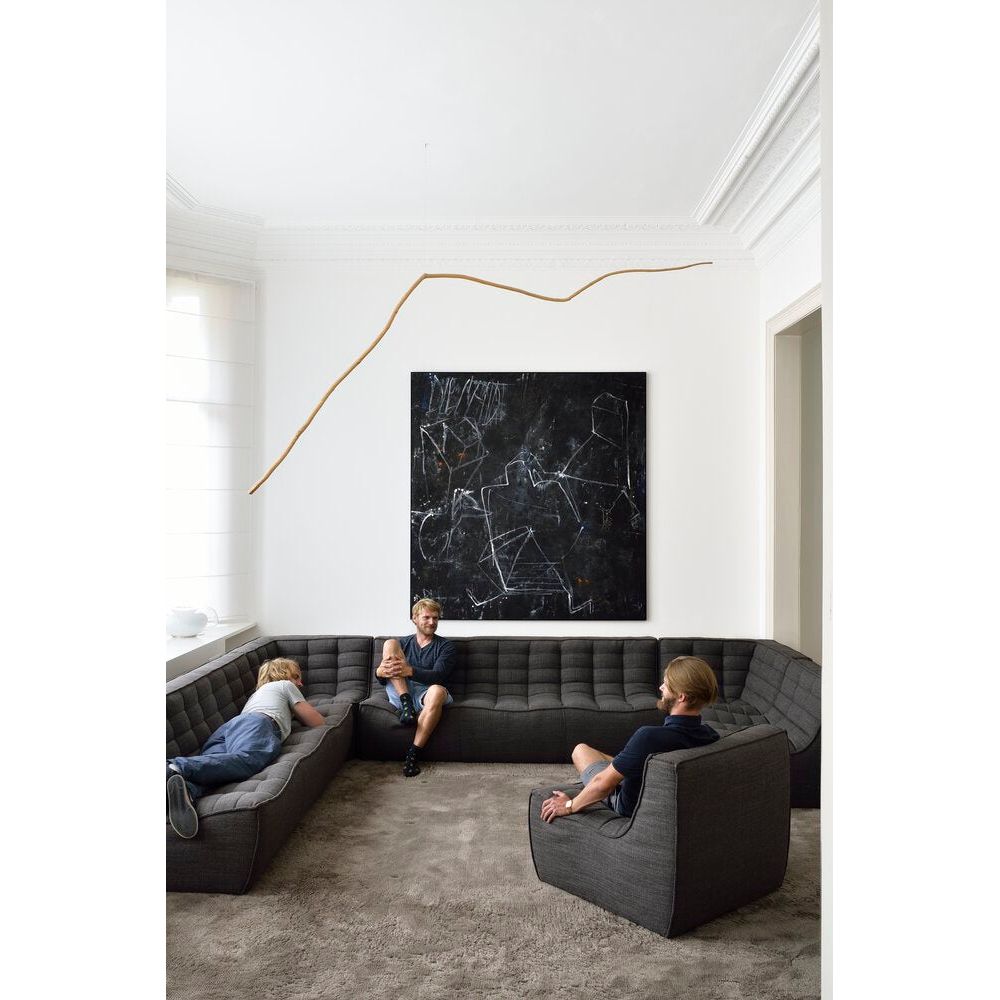 Featuring N701 Dark Grey Modular Sofa Sectional by Ethnicraft at Amethyst Home. The N701 Dark Grey Sofa is an inviting design that oozes comfort and relaxation. By combining the different pieces and sizes, you have unlimited possibilities when it comes to creating your own unique setting. Designed by Jacques Deneef, it’s available in multiple colors and materials.Size for the 1 seater sofa . Amethyst Home provides interior design services, furniture, rugs, and lighting in the Calabasas metro area.