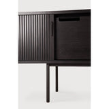 Featuring Roller Max TV Cupboard Teak black by Ethnicraft at Amethyst Home. The Roller Max collection is remarkable in its design, distinguished with its stacked wood-stick effect. The TV cupboard offers functional storage in an eye-catching design, resulting in an elegant and sophisticated item for both residential and commercial spaces.
Overall Dimensions:. Amethyst Home provides interior design, new home construction design consulting, vintage area rugs, and lighting in the Monterey metro area.