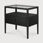 Featuring Spindle Bedside Table Oak Black by Ethnicraft at Amethyst Home. With its one drawer, open space and slightly tapered legs, the Spindle bedside table is the perfect no-nonsense companion for the striking Spindle bed.
Dimensions: 14"d x 22"w x 20.5"h
Anti-tipping mechanism : YesFinish : VarnishedFloor Protector : YesMain Material : OakMax weight : 6. Amethyst Home provides interior design, new home construction design consulting, vintage area rugs, and lighting in the San Diego metro area.