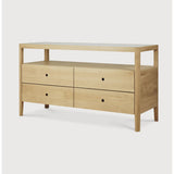 Featuring Spindle Dresser Oak by Ethnicraft at Amethyst Home. The Spindle collection found its inspiration in the traditional spinning wheel. Slightly tapered legs and rounded edges add a soft, sensual quality to this beautiful bedroom collection. This dresser is just as much at home in the bedroom as it is in commercial spaces as a stylish storage solu. Amethyst Home provides interior design, new home construction design consulting, vintage area rugs, and lighting in the Winter Garden metro area.