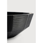 Featuring Mahogany Hand-Carved Striped Bowl by Ethnicraft at Amethyst Home. Both functional and decorative, this bowl will delicately accessorise your dining and kitchen space. Each piece is created by our Javanese carvers and turners, carrying the story of our skilled artisans into your home.
Dimentions: 16"d x 16"w x 6"h
Finish : VarnishedMain Material . Amethyst Home provides interior design, new home construction design consulting, vintage area rugs, and lighting in the Los Angeles metro area.